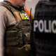 US Immigration and Customs Enforcement (ICE) agents in Chicago, Ill. on Sunday, Jan. 26, 2025.