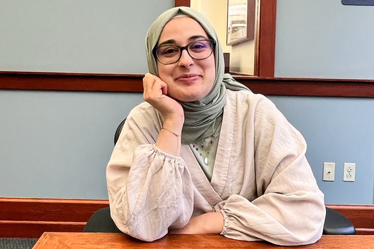 Rumeysa Ozturk sits for a photo