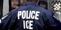 Immigration and Customs Enforcement talks to a group of undocumented immigrants detained in Kansas on March 18, 2025.