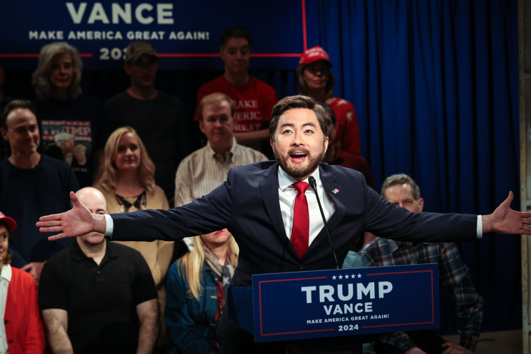 Bowen Yang as JD Vance during the “Pre-Election” Cold Open on Nov. 2, 2024.
