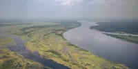 Aerial view of the Congo River.