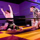 Wrestlers in the ring.