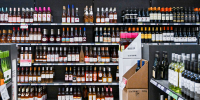 Wine section.